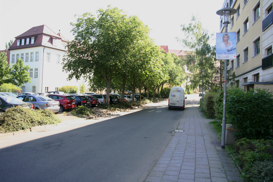 Geschwindigkeitskontrolle Merseburg Apothekerstraße in Fahrtrichtung Domstraße, Burgstraße