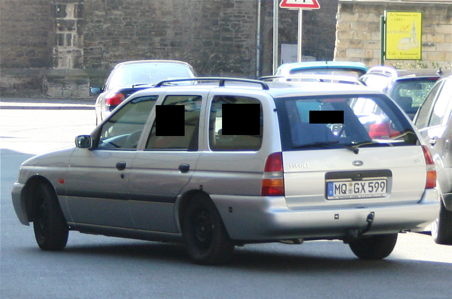 Flitzerblitzer, Stadt Merseburg, silber, silberner, Ford Escort, Kennzeichen, MQ-GX 599