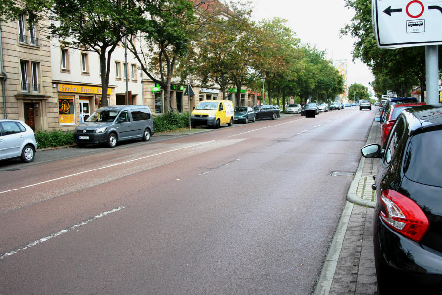 Geschwindigkeitsmessung Merseburg König-Heinrich-Straße zwischen Bahnhofsstraße und Rudolf-Breitscheid-Platz