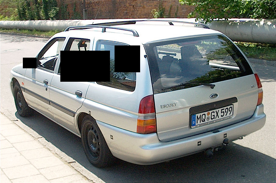 Flitzerblitzer, Stadt Merseburg, silber, silberner, Ford Escort, Kennzeichen, MQ-GX 599