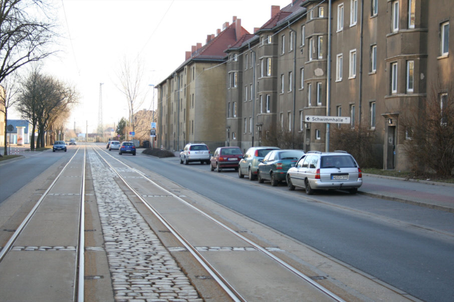 Geschwindigkeitskontrolle Merseburg Weißenfelser Straße in Fahrtrichtung Weißenfels, Naumburg, Zeitz