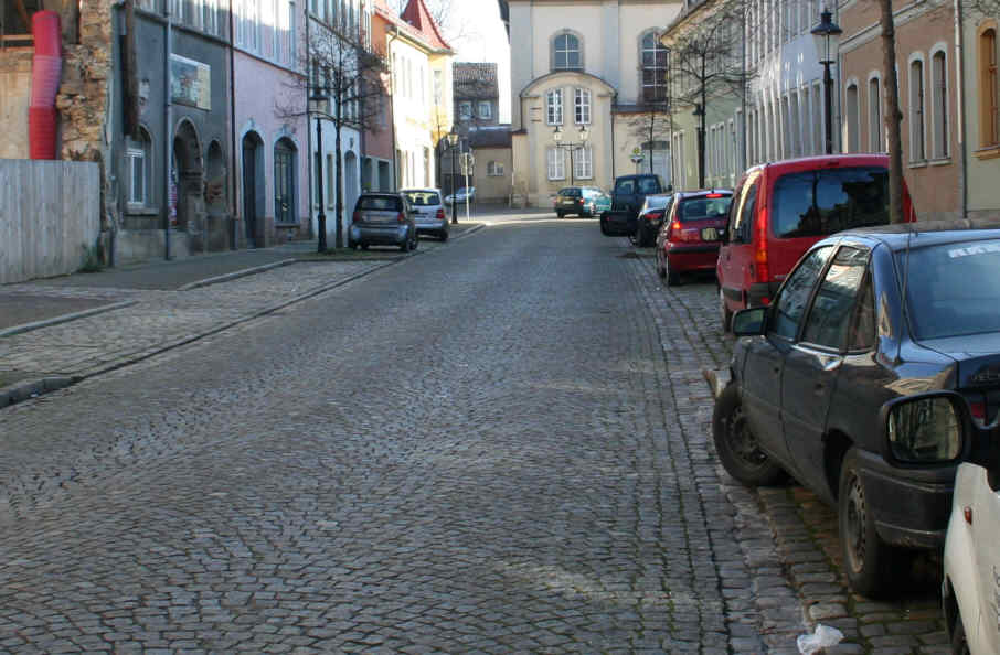 Geschwindigkeitskontrolle Naumburg Fischstraße zwischen Fischgasse und Marienstraße