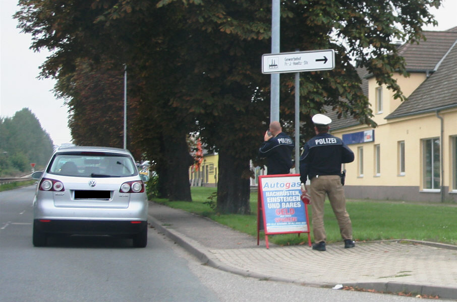 Blitzer Polizei Naumburg Laser