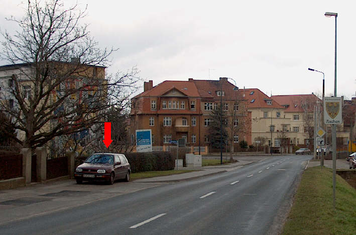 Flitzerblitzer Naumburg Jenaer Straße kurz nach der Abfahrt Teufelsgraben