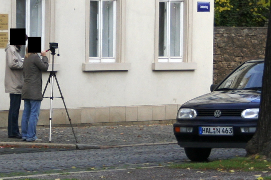 Polizei VW Golf Kennzeichen HAL-N 463