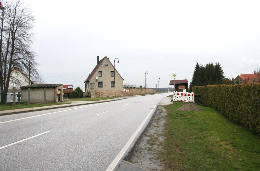Geschwindigkeitsmessung, Naumburg Ortsteil Neuflemmingen Dorfstraße (B 88) - Testmessung