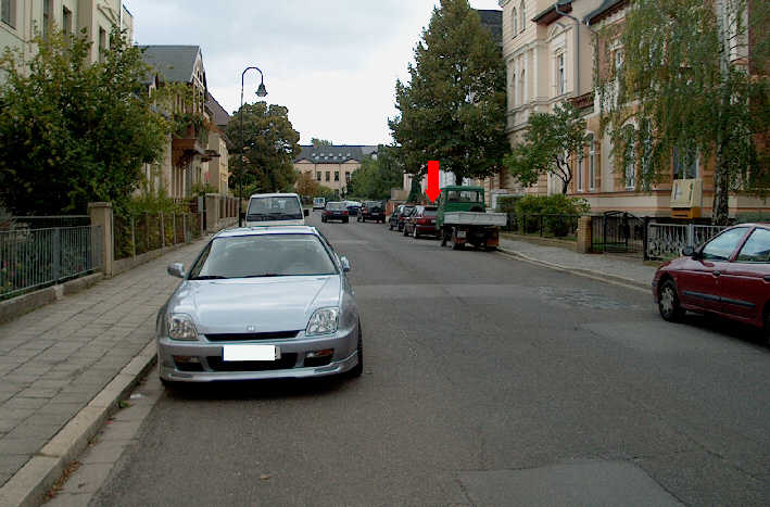 Geschwindigkeitskontrolle Naumburg Parkstraße zwischen Buchholzstraße und Bürgergartenstraße