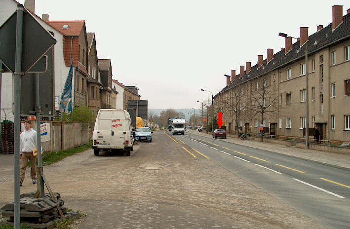 Flitzerblitzer Naumburg Roßbacher Straße zwischen Markgrafenweg und Talstraße gegenüber dem Getränkemarkt