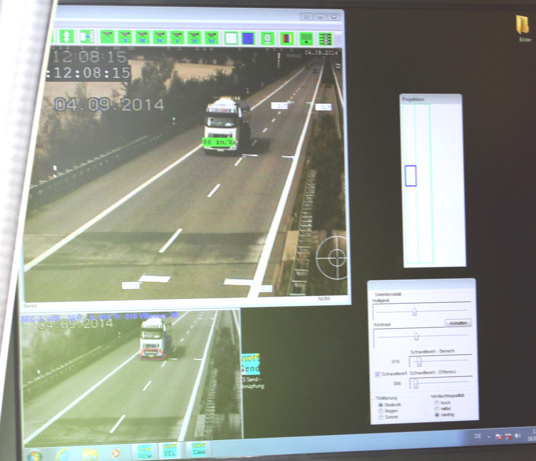VKS select, Monitoransicht aus Messfahrzeug