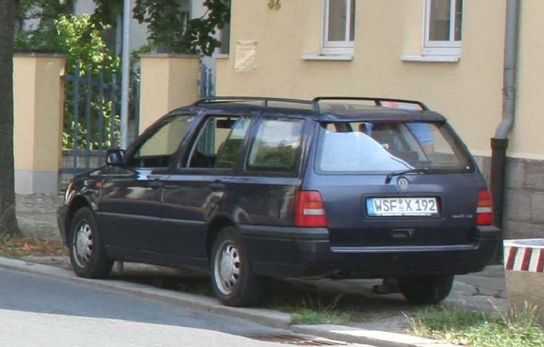 Flitzerblitzer,Stadt Weißenfels VW Golf, Kennzeichen WSF-X 192