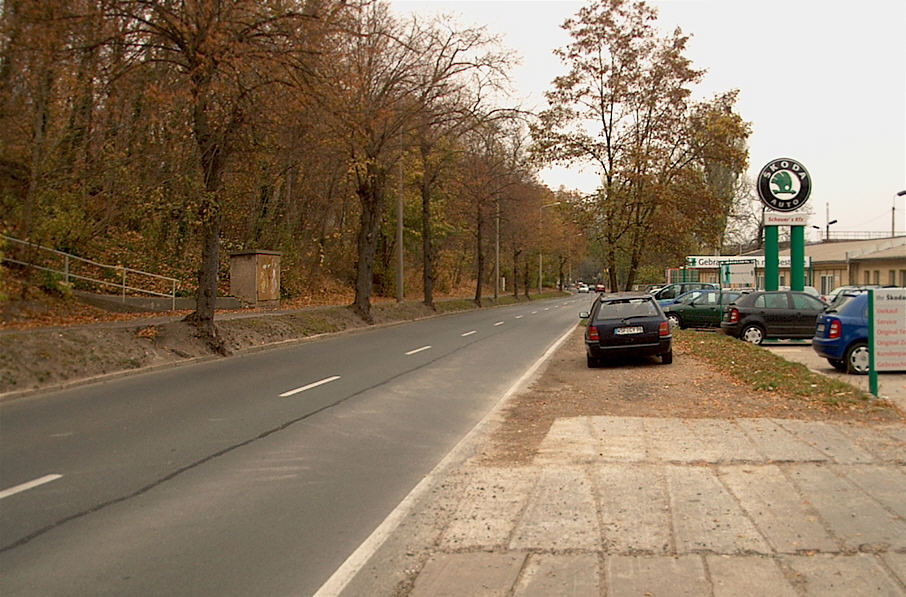 Geschwindigkeitskontrolle Weißenfels Markwerbener Straße in Höhe des Autohauses in Fahrtrichtung Innenstadt