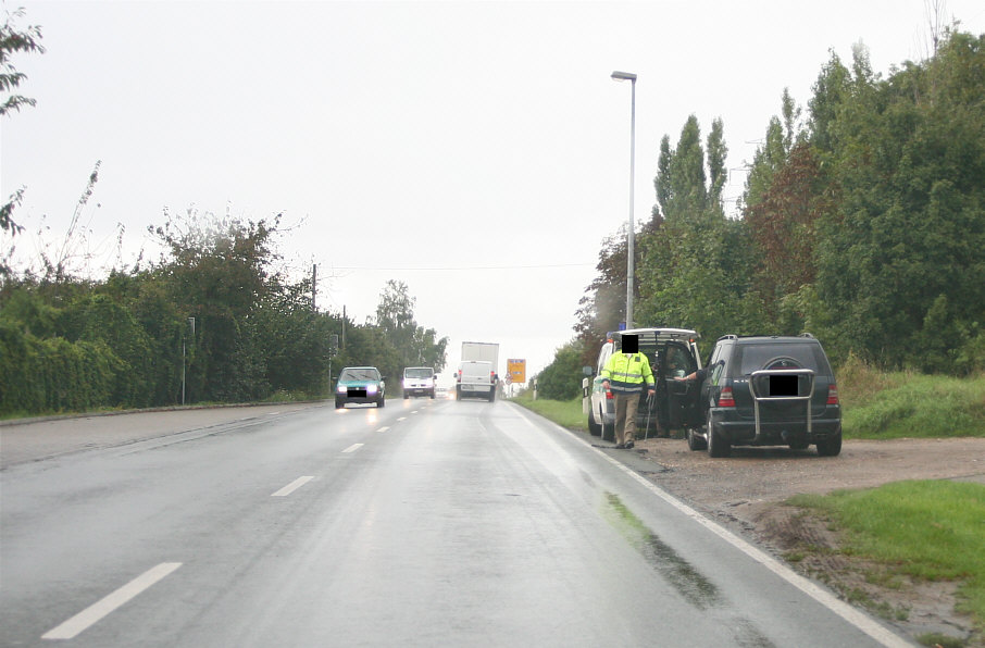 Lasermessung, Blitzer, Laser, Polizei, Weißenfels Merseburger Straße