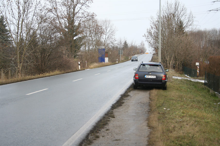 Geschwindigkeitsmessung Weißenfels Merseburger Straße kurz nach der Jet-Tankstelle in Fahrtrichtung Merseburg, Halle