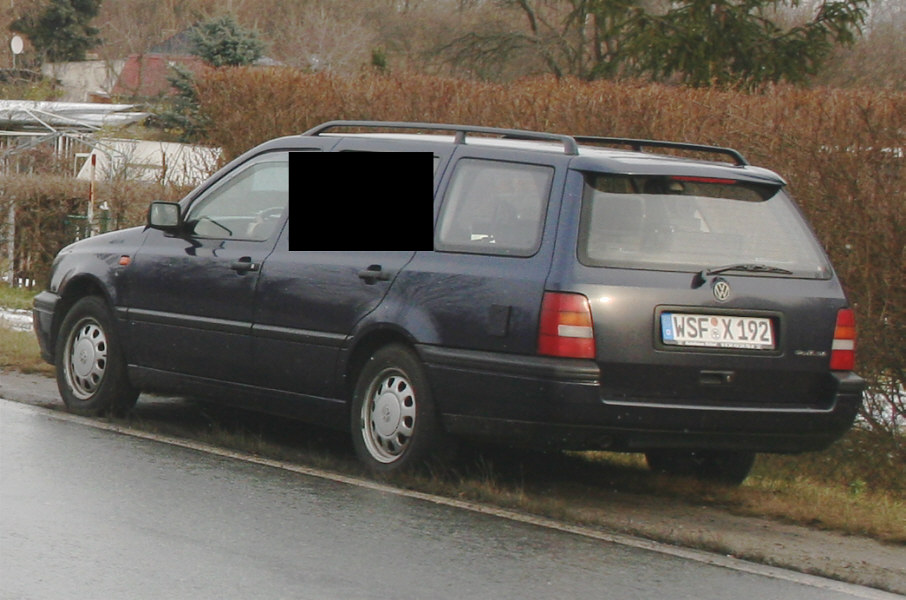 Flitzerblitzer, Stadt Weißenfels, dunkelblauer VW Golf Variant, Kennzeichen, WSF-X 192