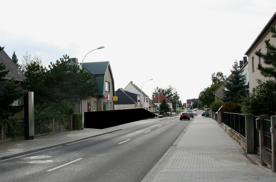 stationäre Geschwindigkeitsmessung Weißenfels Starenkästen Ortsteil Borau Selauer Straße