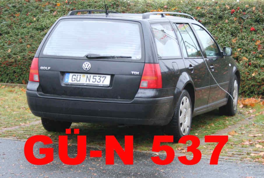 Blitzer, Flitzerblitzer, VW Golf, Kennzeichen, GÜ-N 537, Zeitz