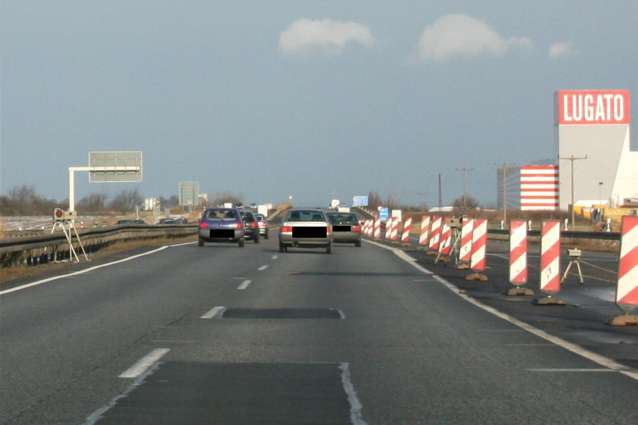 Beidseitiger Messaufbau ES 1.0, Einseitensensor, eine fahrtrichtung