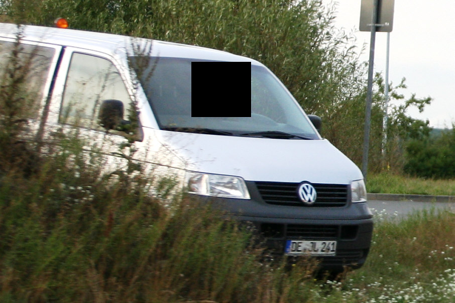 Flitzerblitzer Polizei VW Transporter Kennzeichen DE-JL 241
