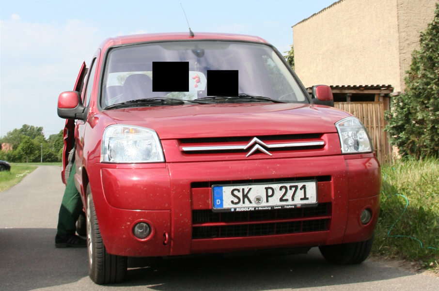 Blitzer Polizei Citroen Berlingo, Kennzeichen SK-P 271