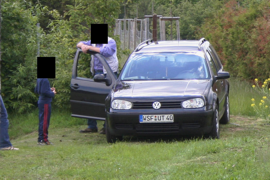 Blitzer Polizei Sachsen-Anhalt VW Golf, Kennzeichen WSF-UT 40