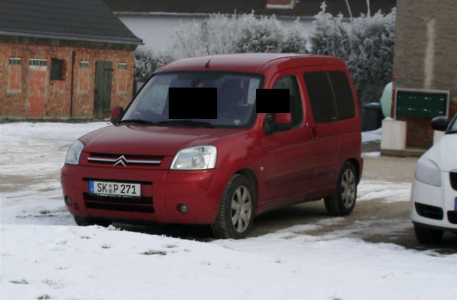 Blitzer Polizei Citroen Berlingo, Kennzeichen SK-P 271