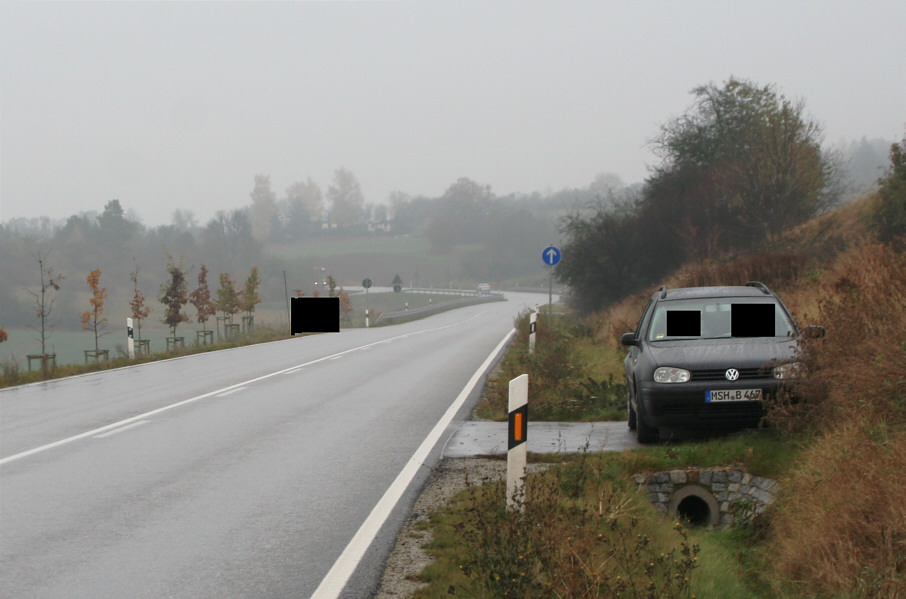 Blitzer Bundesstraße B 180 zwischen Naumburg (Ortsteil Kleinjena) und Nißmitz