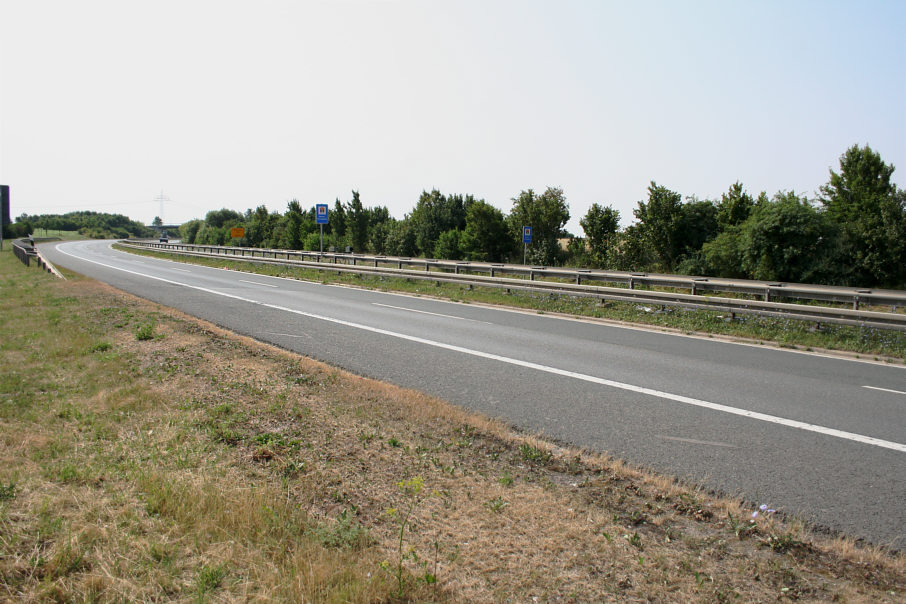 Geschwindigkeitskontrolle B 91 Ortsumgehung Weißenfels Richtung Zeitz zwischen der Auffahrt Zentrum und Nord