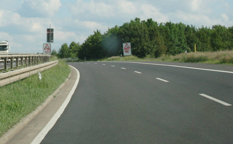 Geschwindigkeitskontrolle B 91 Ortsumgehung Weißenfels Richtung Zeitz zwischen der Auffahrt Zentrum und Nord