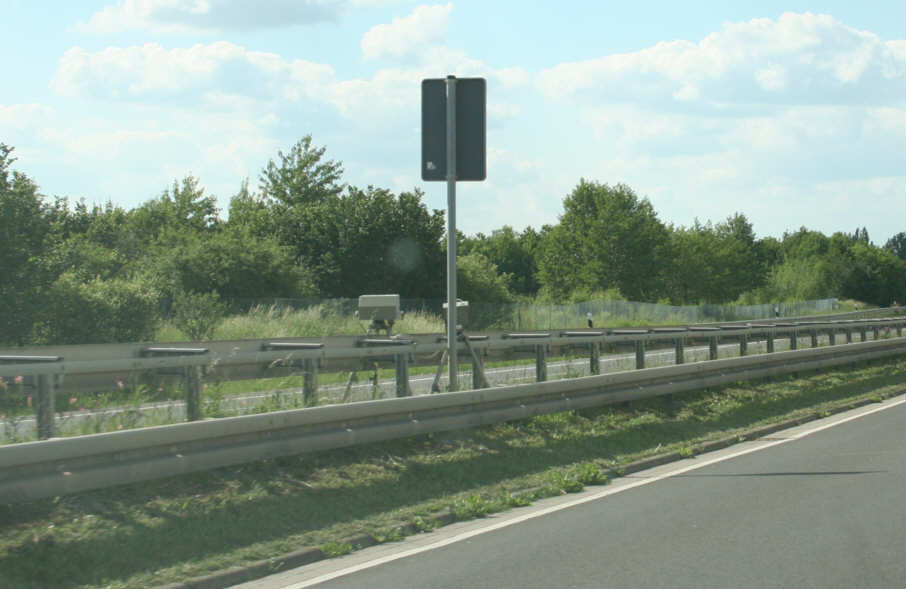 Geschwindigkeitskontrolle B 91 Ortsumgehung Weißenfels Richtung Zeitz zwischen der Auffahrt Zentrum und Nord