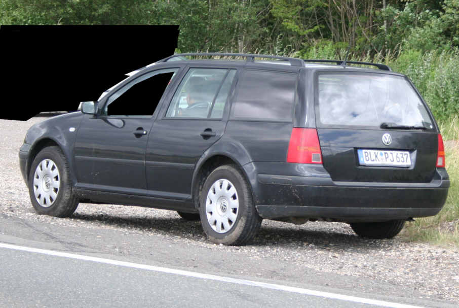 Blitzer Polizei VW Golf, Kennzeichen BLK-PJ 637