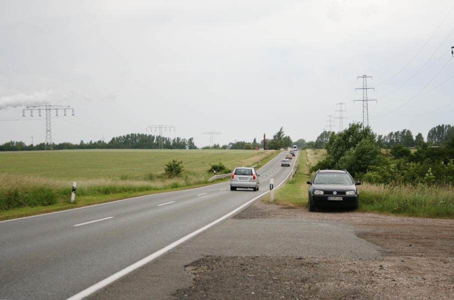 Geschwindigkeitsmessung B 91 zwischen Deuben und Zeitz Ortsteil Theißen in Höhe des ehemaligen Braunkohleschachtes Paul II.