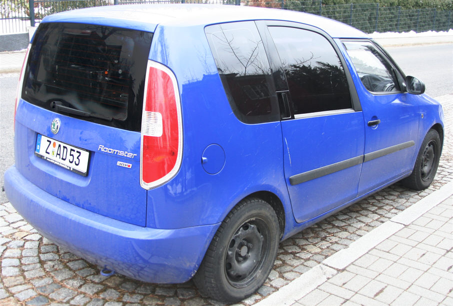 Flitzerblitzer, Stadt Chemnitz, blauer Skoda Roomster, Kennzeichen Z-AD 53