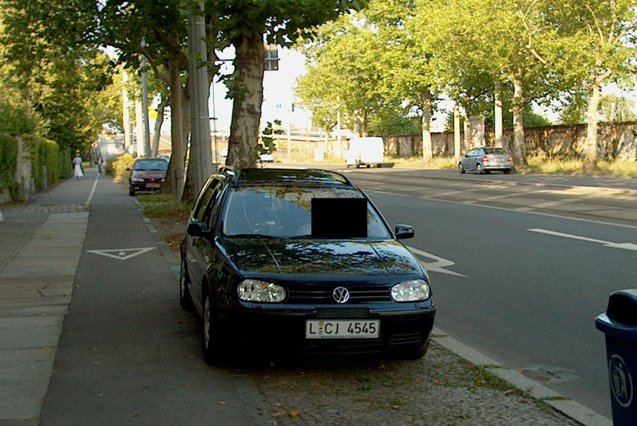 Fronteinbau Radar Traffipax Speedophot Kennzeichen VW Golf L-CJ 4545