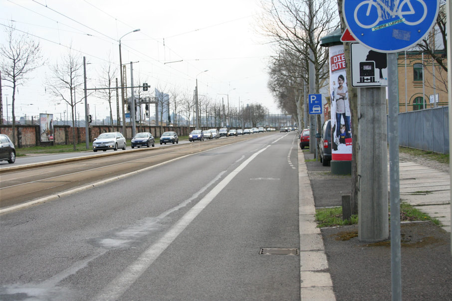 Geschwindigkeitsmessung Leipzig Berliner Straße stadteinwärts