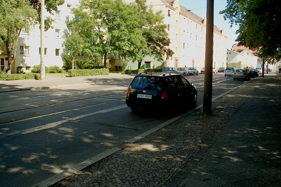 Geschwindigkeitskontrolle Leipzig Bornaische Straße stadtauswärts