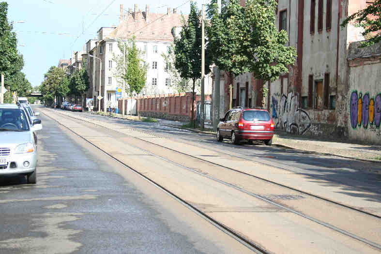 Radarmessung Polizei Leipzig mit Anhalteposten