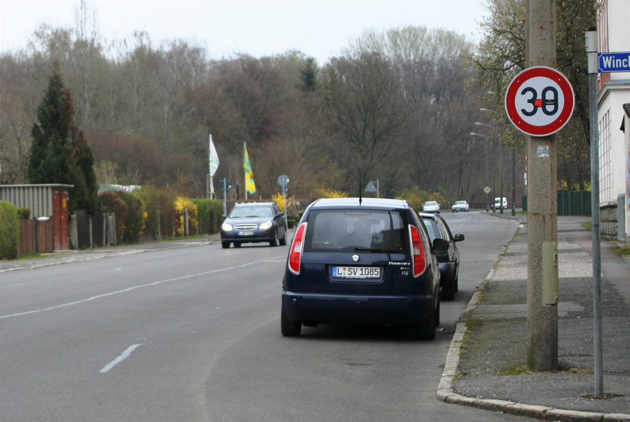 Blitzer Stadt Leipzig Heckmessung aus Skoda Roomster