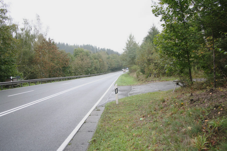 Geschwindigkeitskontrolle B 174 zwischen den Abfahrten Hohndorf und Zschopau in Fahrtrichtung Zschopau