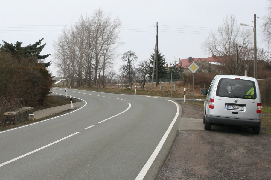 Flitzerblitzer, Stadt Gera, silberner VW Caddy, Kennzeichen G-CC 19