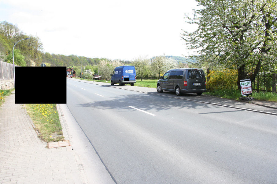 Geschwindigkeitsmessung Großeutersdorf Dorfstraße in Fahrtrichtung Jena, Kahla aus Orlamünde kommend (B 88)