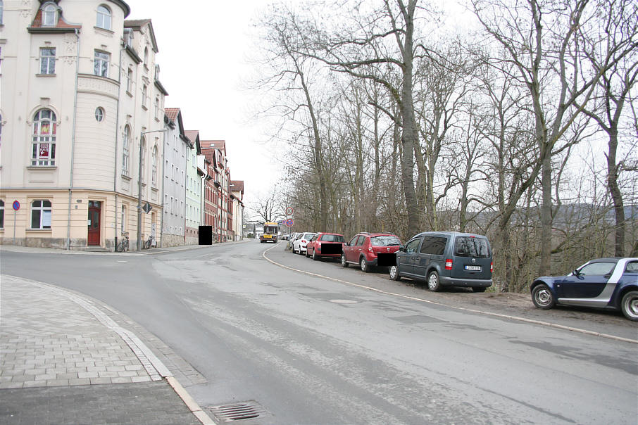 Geschwindigkeitsmessung Jena Camsdorfer Ufer an der Kreuzung Burgweg in Höhe Tanzhaus Jena e. V.