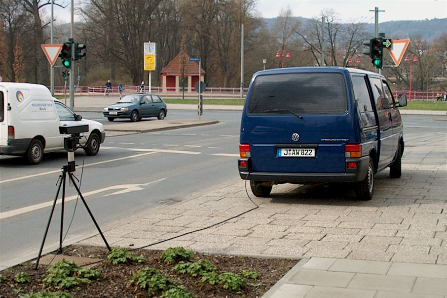 Flitzerblitzer Polizei Thüringen VW Transporter Kennzeichen J-AW 822