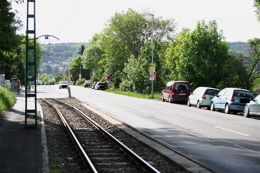 Geschwindigkeitsmessung Jena Karl-Liebknecht-Straße in Höhe der Baumschule Uwe Stiebritz in Fahrtrichtung Jenzigweg, Innenstadt