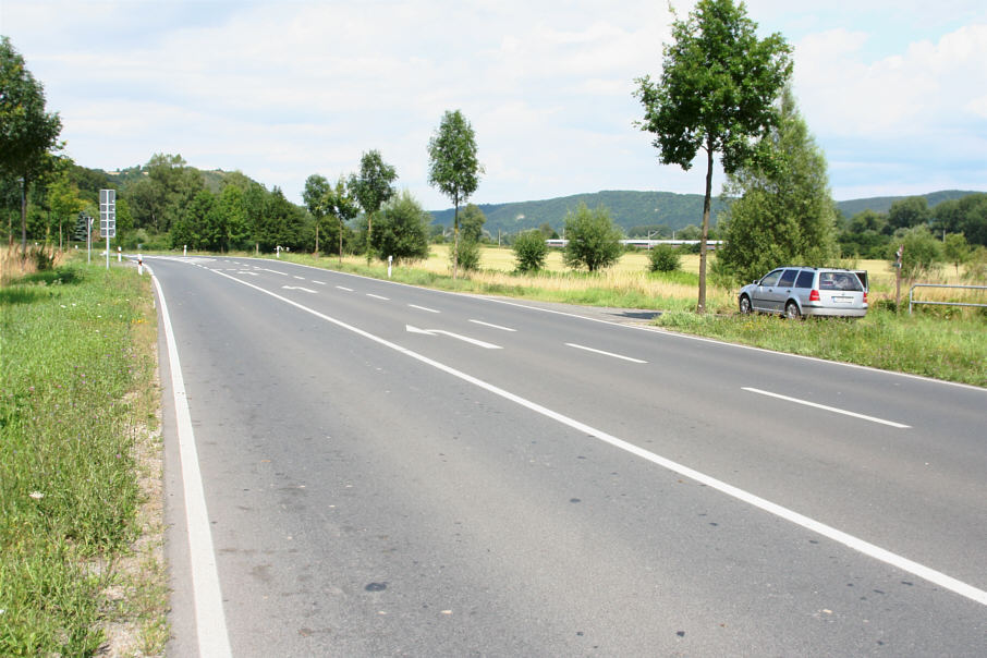 Geschwindigkeitskontrolle Jena Naumburger Straße, B 88 stadtauswärts