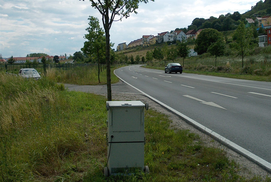 Flitzerblitzer Jena Naumburger Straße, B 88 stadtauswärts