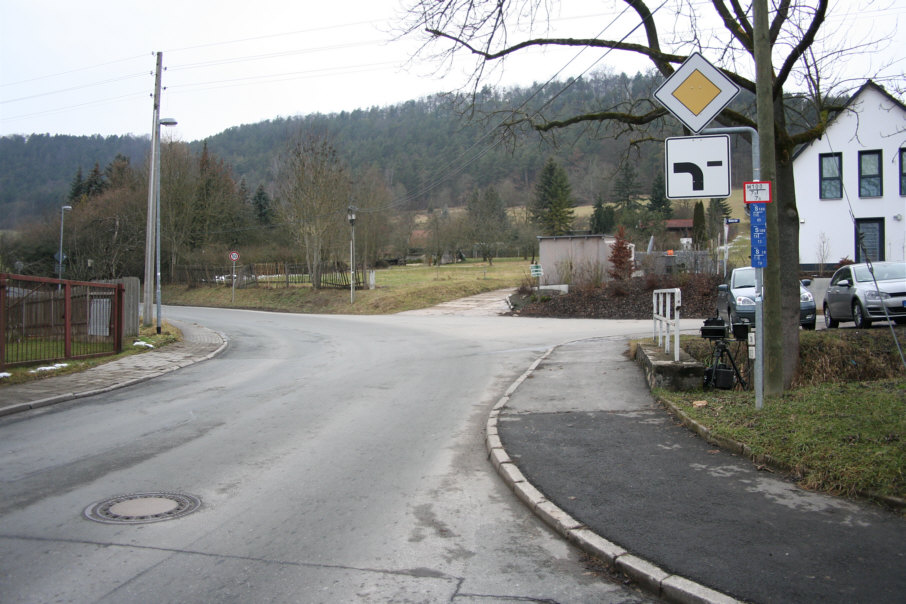 überwachter Kurvenbereich im Ortsteil Ammerbach
