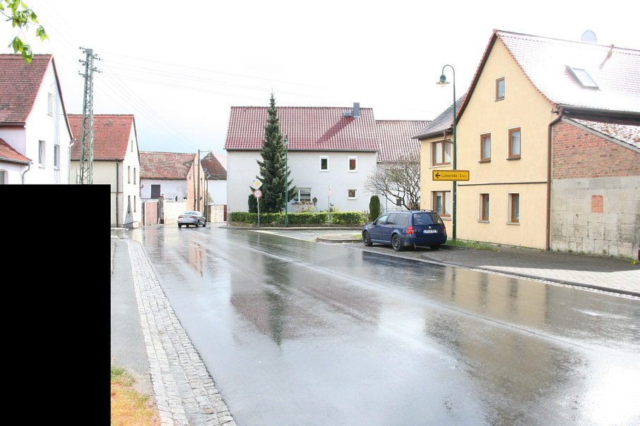 Geschwindigkeitsmessung Jena Ortsteil Isserstedt Hauptstraße in Höhe WOT Catering kurz nach dem Ortseingang