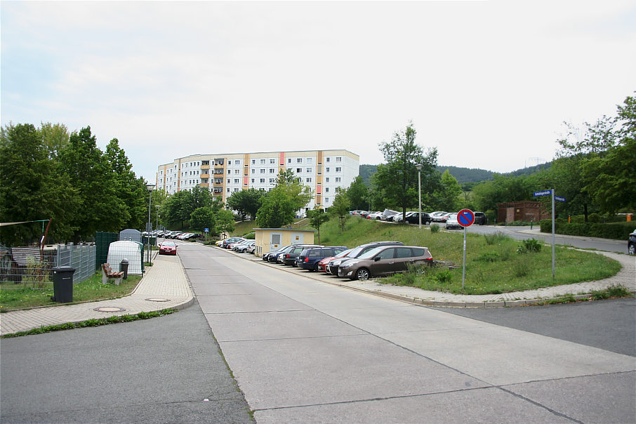 Geschwindigkeitsmessung Jena - Schrödingerstraße in Höhe des Kindergartens Pusteblume