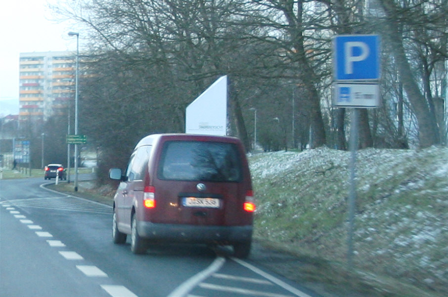 Flitzerblitzer Stadtverwaltung Jena VW Caddy Kennzeichen J-SK 536