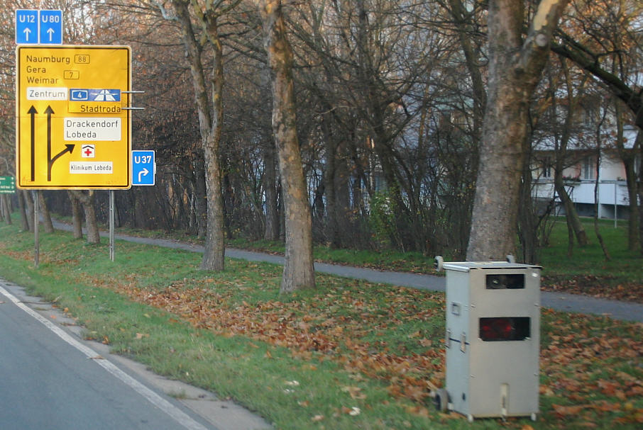 Radar Traffipax Speedophot ohne Tarnung Jena